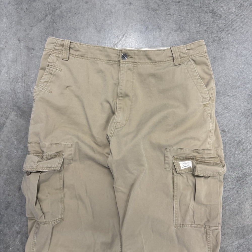 Vintage Levis Cargo Pants Mens 40x34 Y2k Loose Baggy Khaki Fatigue Skater 2000s - Picture 4 of 12